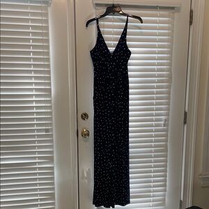 Elegant Blue and White Polka jumpsuit